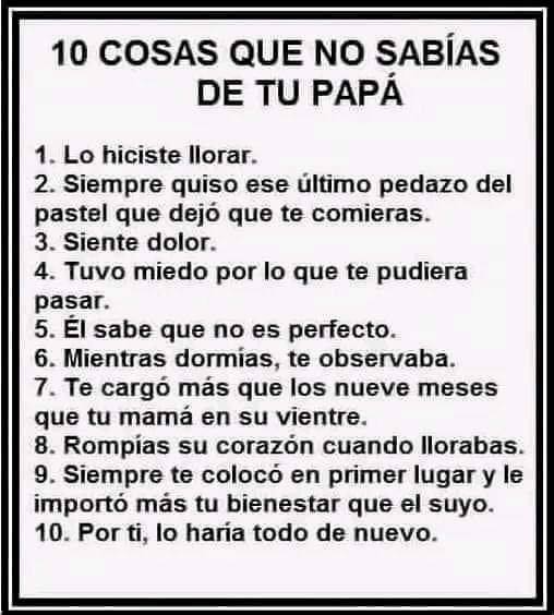 NO LO SABIAS DE TU PAPA
